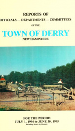 Annual reports of the Town of Derry, New Hampshire 1995_cover