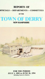 Annual reports of the Town of Derry, New Hampshire 1994_cover