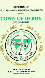 Annual reports of the Town of Derry, New Hampshire 1993_cover