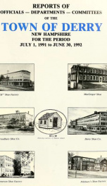 Annual reports of the Town of Derry, New Hampshire 1992_cover