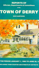 Annual reports of the Town of Derry, New Hampshire 1986_cover