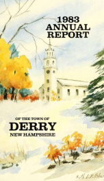 Annual reports of the Town of Derry, New Hampshire 1983_cover