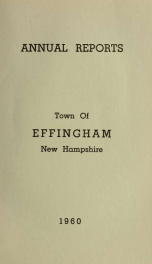 Annual reports Town of Effingham, New Hampshire 1960_cover