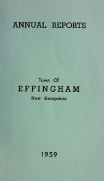 Annual reports Town of Effingham, New Hampshire 1959_cover