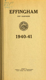 Annual reports Town of Effingham, New Hampshire 1941_cover