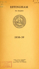 Annual reports Town of Effingham, New Hampshire 1939_cover