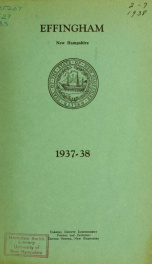 Annual reports Town of Effingham, New Hampshire 1938_cover