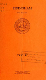 Annual reports Town of Effingham, New Hampshire 1937_cover