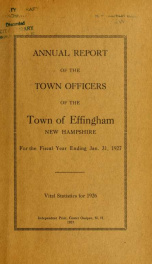 Annual reports Town of Effingham, New Hampshire 1927_cover