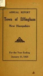 Annual reports Town of Effingham, New Hampshire 1925_cover