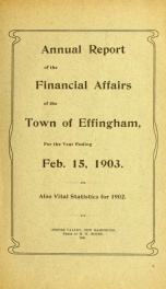 Annual reports Town of Effingham, New Hampshire 1903_cover