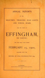 Annual reports Town of Effingham, New Hampshire 1900_cover