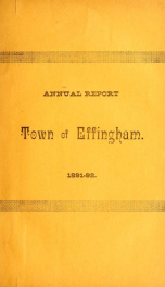 Annual reports Town of Effingham, New Hampshire 1892_cover