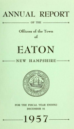 Annual report of the Town of Eaton, New Hampshire 1957_cover