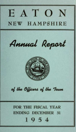 Annual report of the Town of Eaton, New Hampshire 1954_cover