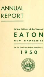 Annual report of the Town of Eaton, New Hampshire 1950_cover