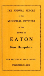 Annual report of the Town of Eaton, New Hampshire 1949_cover