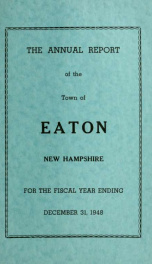 Annual report of the Town of Eaton, New Hampshire 1948_cover