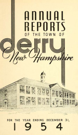 Annual reports of the Town of Derry, New Hampshire 1954_cover