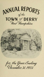 Annual reports of the Town of Derry, New Hampshire 1953_cover