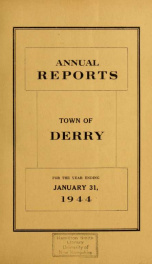 Annual reports of the Town of Derry, New Hampshire 1944_cover