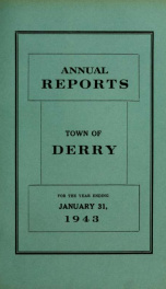 Annual reports of the Town of Derry, New Hampshire 1943_cover