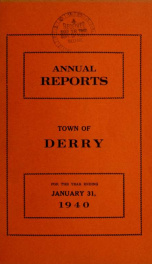 Annual reports of the Town of Derry, New Hampshire 1940_cover