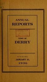 Annual reports of the Town of Derry, New Hampshire 1936_cover