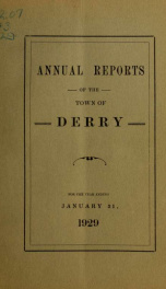 Annual reports of the Town of Derry, New Hampshire 1929_cover