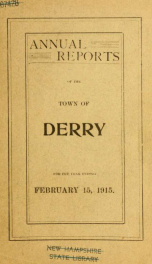 Annual reports of the Town of Derry, New Hampshire 1915_cover