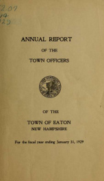 Annual report of the Town of Eaton, New Hampshire 1929_cover