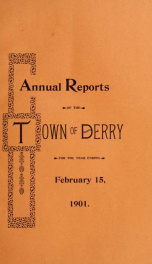 Annual reports of the Town of Derry, New Hampshire 1901_cover