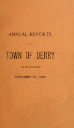 Annual reports of the Town of Derry, New Hampshire 1899_cover