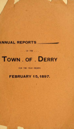 Annual reports of the Town of Derry, New Hampshire 1897_cover