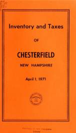 Annual report of Chesterfield, New Hampshire 1971_cover