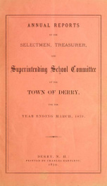 Annual reports of the Town of Derry, New Hampshire 1879_cover