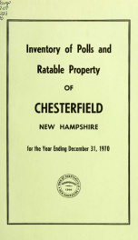 Annual report of Chesterfield, New Hampshire 1970_cover