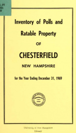 Annual report of Chesterfield, New Hampshire 1969_cover