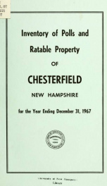 Annual report of Chesterfield, New Hampshire 1967_cover