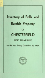 Annual report of Chesterfield, New Hampshire 1964_cover