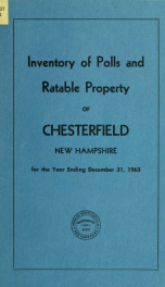 Annual report of Chesterfield, New Hampshire 1963_cover