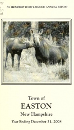 Annual report for the Town of Easton, New Hampshire 2008_cover