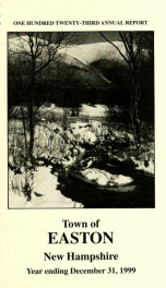 Annual report for the Town of Easton, New Hampshire 1999_cover