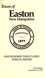 Annual report for the Town of Easton, New Hampshire 1997_cover