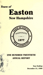 Annual report for the Town of Easton, New Hampshire 1996_cover