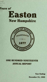 Annual report for the Town of Easton, New Hampshire 1995_cover