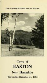 Annual report for the Town of Easton, New Hampshire 1983_cover