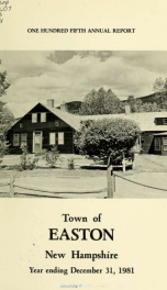 Annual report for the Town of Easton, New Hampshire 1981_cover