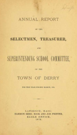 Annual reports of the Town of Derry, New Hampshire 1876_cover