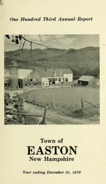 Annual report for the Town of Easton, New Hampshire 1979_cover